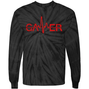 Gamer Heartbeat Tie-Dye Long Sleeve Shirt