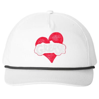 Grease Heart Snapback Five-Panel Rope Hat