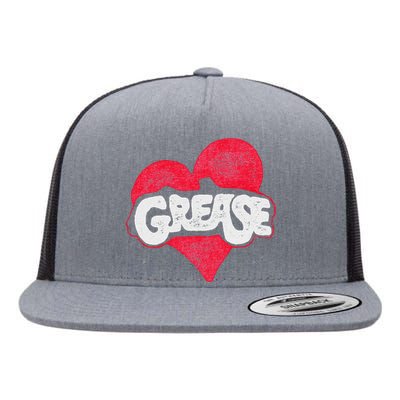 Grease Heart Flat Bill Trucker Hat