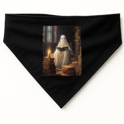 Gothic Halloween Ghost Reading Book Window Dark Academia USA-Made Doggie Bandana