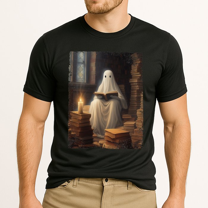 Gothic Halloween Ghost Reading Book Window Dark Academia Performance Shirt