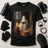 Gothic Halloween Ghost Reading Book Window Dark Academia Performance Shirt