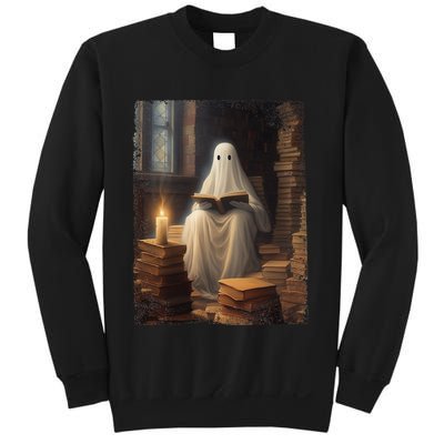 Gothic Halloween Ghost Reading Book Window Dark Academia Sweatshirt