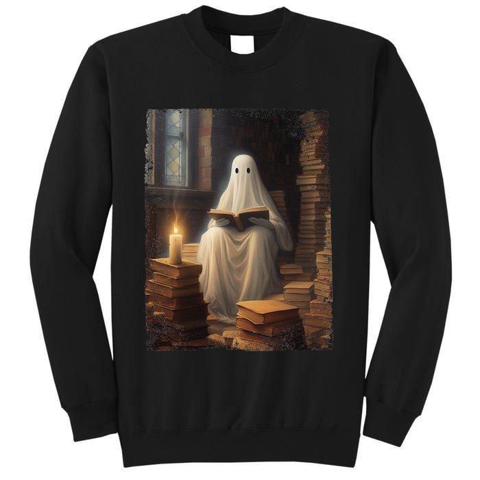 Gothic Halloween Ghost Reading Book Window Dark Academia Sweatshirt