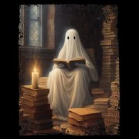 Gothic Halloween Ghost Reading Book Window Dark Academia Impact Tech Backpack