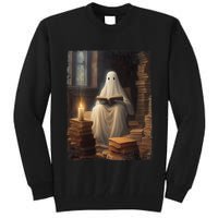 Gothic Halloween Ghost Reading Book Window Dark Academia Tall Sweatshirt