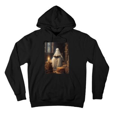 Gothic Halloween Ghost Reading Book Window Dark Academia Tall Hoodie