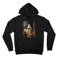 Gothic Halloween Ghost Reading Book Window Dark Academia Tall Hoodie