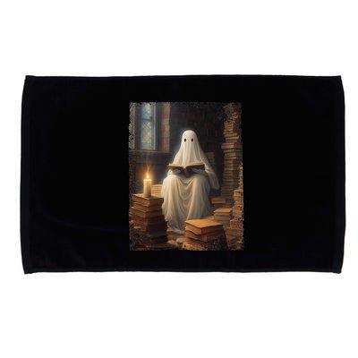 Gothic Halloween Ghost Reading Book Window Dark Academia Microfiber Hand Towel