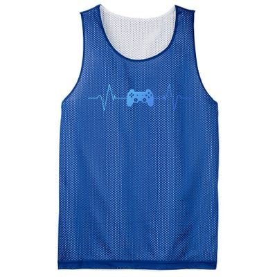 Gaming Heartbeat Gamer Gift Cute Gift Mesh Reversible Basketball Jersey Tank