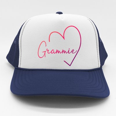 Grammie Heart Grandma Christmas MotherS Day Meaningful Gift Trucker Hat