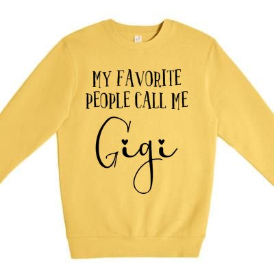 Gigi Heart Grandma Christmas Birthday MotherS Day Meaningful Gift Premium Crewneck Sweatshirt