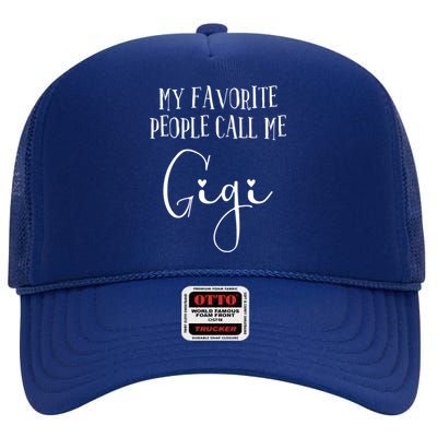 Gigi Heart Grandma Christmas Birthday MotherS Day Meaningful Gift High Crown Mesh Back Trucker Hat