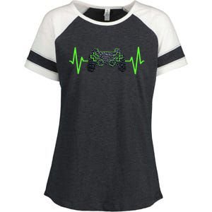 Gamer Heartbeat Gaming Video Games Ns Gift Enza Ladies Jersey Colorblock Tee