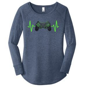 Gamer Heartbeat Gaming Video Games Ns Gift Women's Perfect Tri Tunic Long Sleeve Shirt