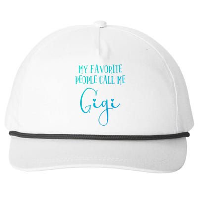 Gigi Heart Grandma Christmas Birthday MotherS Day Meaningful Gift Snapback Five-Panel Rope Hat