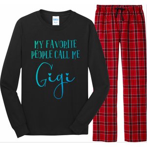 Gigi Heart Grandma Christmas Birthday MotherS Day Meaningful Gift Long Sleeve Pajama Set