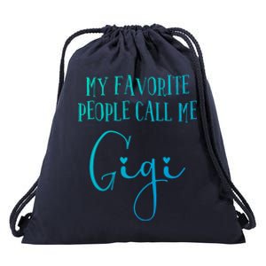 Gigi Heart Grandma Christmas Birthday MotherS Day Meaningful Gift Drawstring Bag