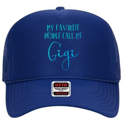 Gigi Heart Grandma Christmas Birthday MotherS Day Meaningful Gift High Crown Mesh Back Trucker Hat