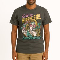 Gypsy Hippie Girl Smoke Weed Retro Tall T-Shirt