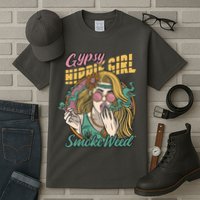 Gypsy Hippie Girl Smoke Weed Retro Tall T-Shirt