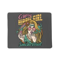 Gypsy Hippie Girl Smoke Weed Retro Mousepad