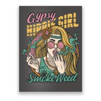 Gypsy Hippie Girl Smoke Weed Retro Poster