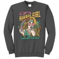 Gypsy Hippie Girl Smoke Weed Retro Tall Sweatshirt