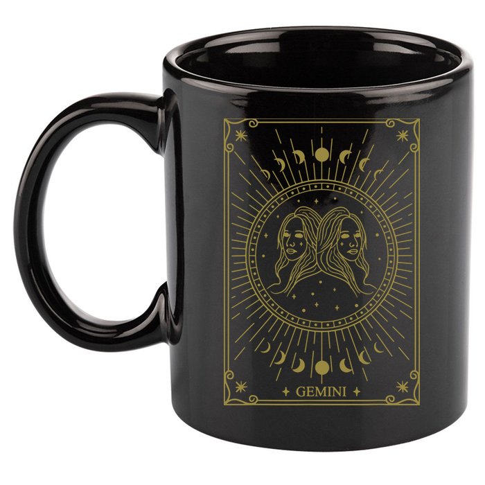 Gemini Horoscope Gemini Art Tee May June Birthday Gemini 11oz C Handle Ceramic Mug