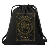 Gemini Horoscope Gemini Art Tee May June Birthday Gemini Drawstring Bag