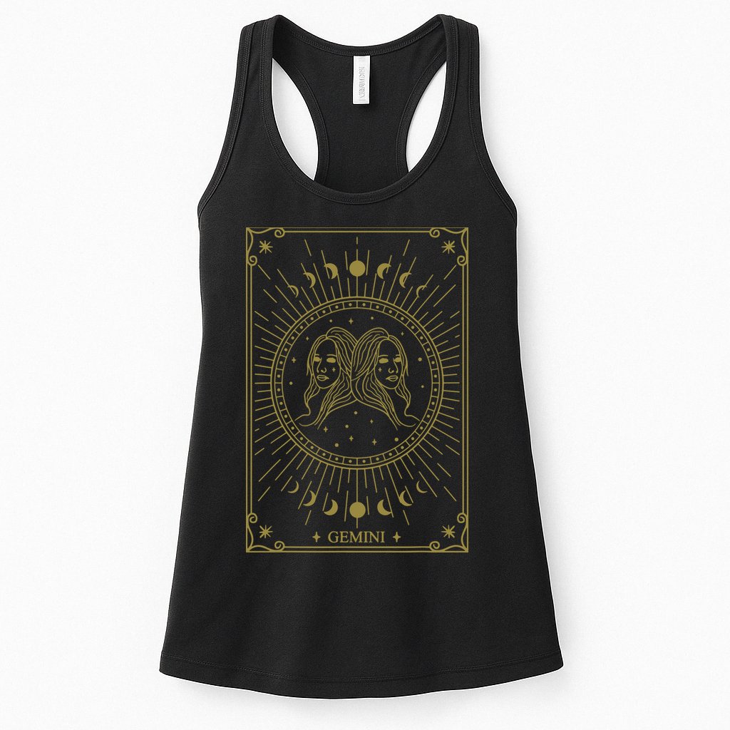 Gemini Horoscope Gemini Art Tee May June Birthday Gemini Womens Tank Top
