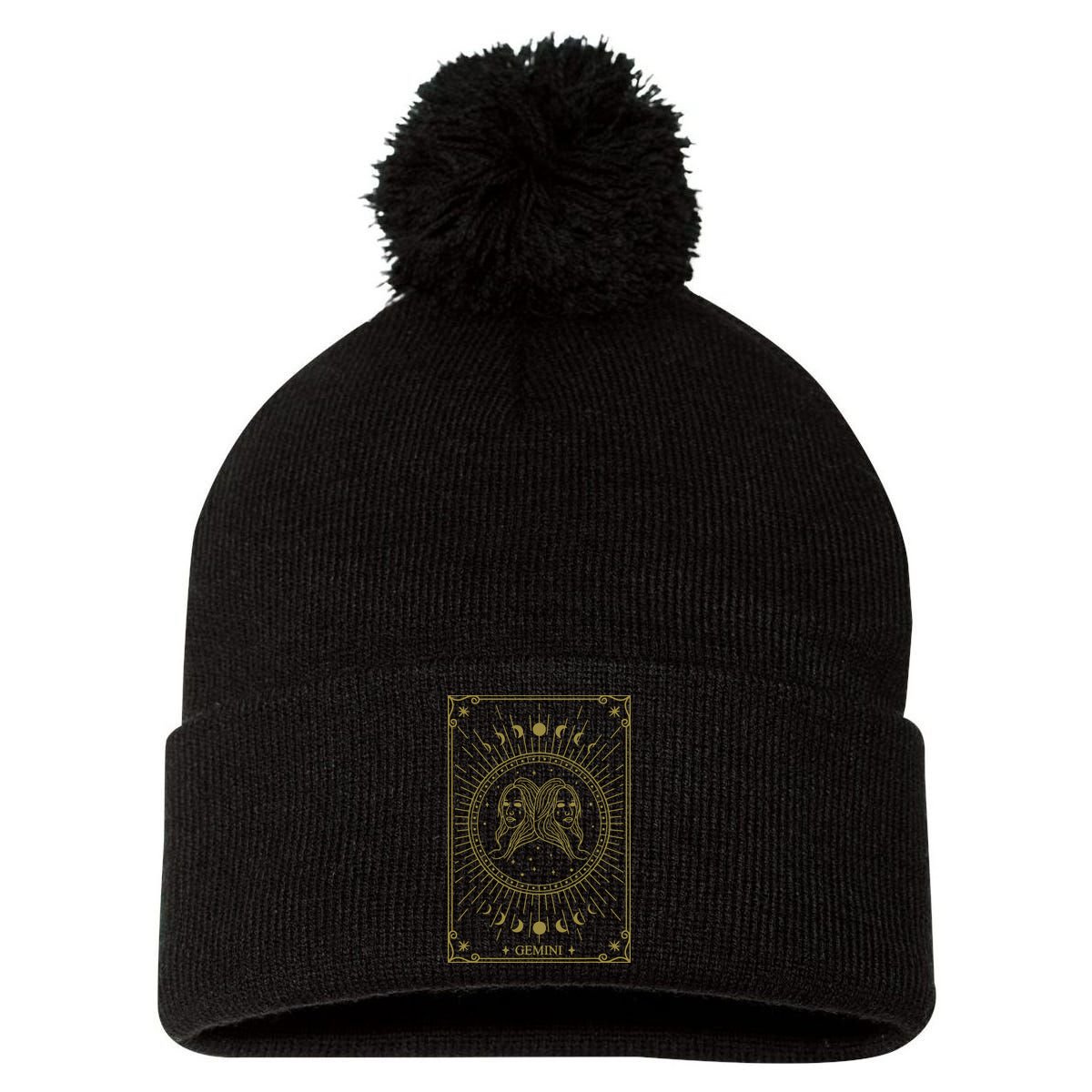 Gemini Horoscope Gemini Art Tee May June Birthday Gemini Pom Pom 12in Knit Beanie