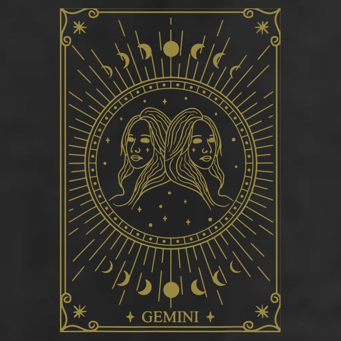 Gemini Horoscope Gemini Art Tee May June Birthday Gemini Golf Towel