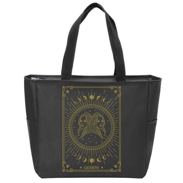 Gemini Horoscope Gemini Art Tee May June Birthday Gemini Zip Tote Bag