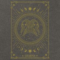 Gemini Horoscope Gemini Art Tee May June Birthday Gemini Cotton Canvas Backpack