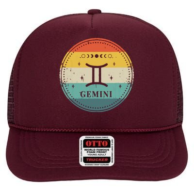 Gemini Horoscope Gemini May June Birthday Gemini High Crown Mesh Back Trucker Hat