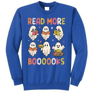 Groovy Halloween Ghost Read More Boooooks Librarian Teacher Sweatshirt