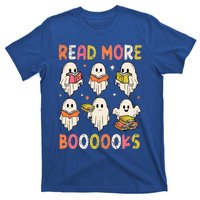 Groovy Halloween Ghost Read More Boooooks Librarian Teacher T-Shirt