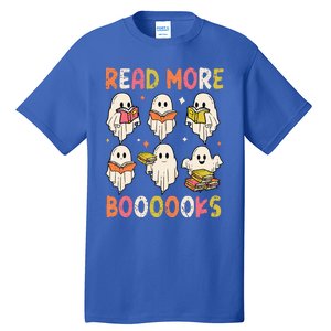 Groovy Halloween Ghost Read More Boooooks Librarian Teacher Tall T-Shirt