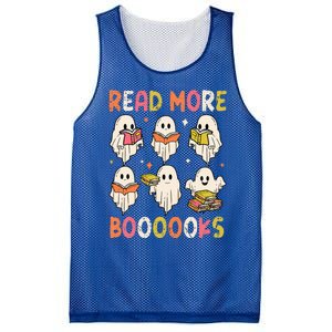 Groovy Halloween Ghost Read More Boooooks Librarian Teacher Mesh Reversible Basketball Jersey Tank