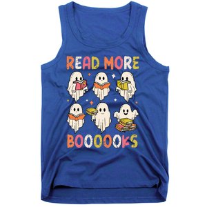 Groovy Halloween Ghost Read More Boooooks Librarian Teacher Tank Top