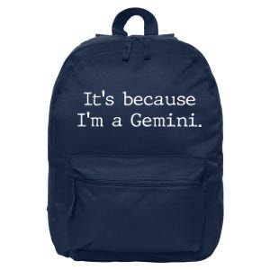 Gemini Horoscope Gift Women Girl Men Zodiac Sign Astrology 16 in Basic Backpack