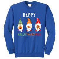 Gnomes Happy Hallothanksmas Halloween Thanksgiving Christmas Sweatshirt