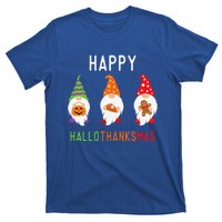 Gnomes Happy Hallothanksmas Halloween Thanksgiving Christmas T-Shirt