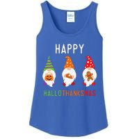 Gnomes Happy Hallothanksmas Halloween Thanksgiving Christmas Ladies Essential Tank