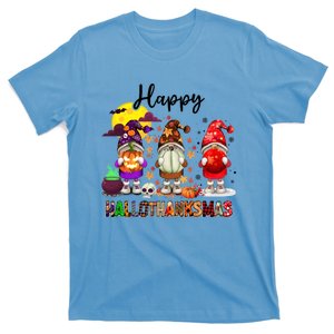 Gnomes Happy Hallothanksmas Halloween Thanksgiving Christmas Gift T-Shirt