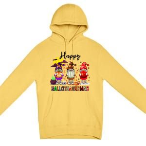 Gnomes Happy Hallothanksmas Halloween Thanksgiving Christmas Gift Premium Pullover Hoodie