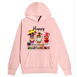 Gnomes Happy Hallothanksmas Halloween Thanksgiving Christmas Gift Urban Pullover Hoodie