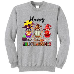 Gnomes Happy Hallothanksmas Halloween Thanksgiving Christmas Gift Sweatshirt