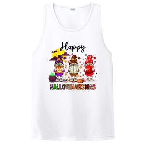 Gnomes Happy Hallothanksmas Halloween Thanksgiving Christmas Gift PosiCharge Competitor Tank